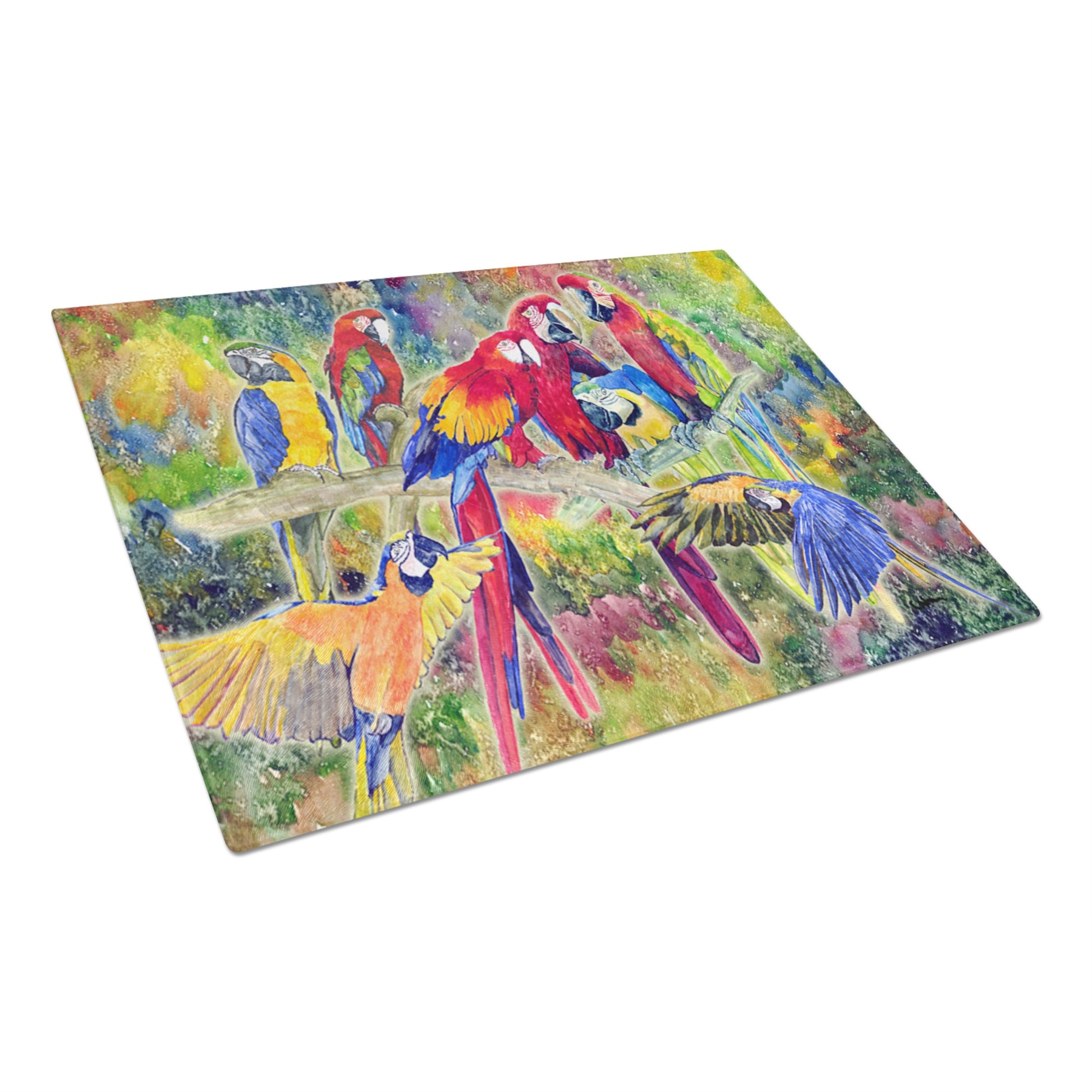 Parrot Glass Cutting Board Large